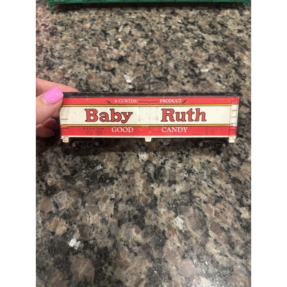 Vintage Tyco‎ BABY RUTH Candy 40' Billboard Reefer HO Scale Train Box Car 355C
